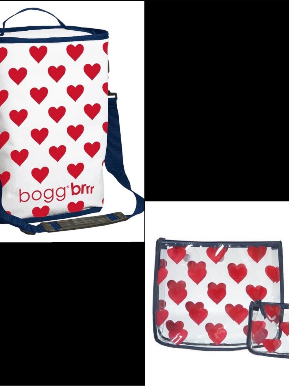 Bogg Bag Original Tote Brr Half Cooler and Inserts / Red Hearts / SOLD OUT / NEW